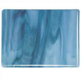 Powder Blue Opal, Marine Blue Streaky (2108) 3mm Sample - The Glass Underground 