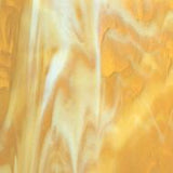 Medium Amber, White Streaky (2137) 3mm Sample - The Glass Underground 