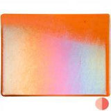 Sunset Coral Transparent Irid (1305-51) 2mm Sample - The Glass Underground 