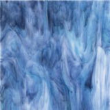 White, Turquoise, Midnight Blue Streaky (3086) 3mm Sample - The Glass Underground 