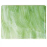 White, Light Green Streaky (2107) 3mm Sample - The Glass Underground 