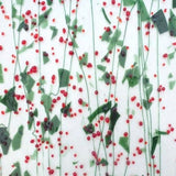 Holly Berry: Red Frit, Aventurine Green Fractures and Green Streamers on Clear (4228) 3mm-1/2 Sheet-The Glass Underground